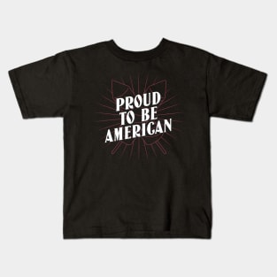 Proud American Fireworks Fourth of July Kids T-Shirt